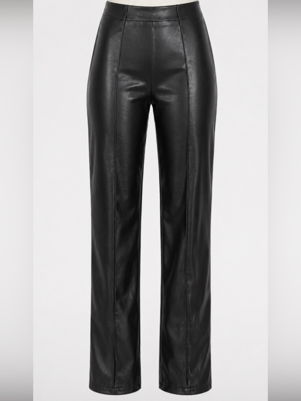 H&M Black Wide-Leg Faux Leather Pants